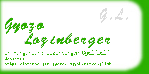 gyozo lozinberger business card